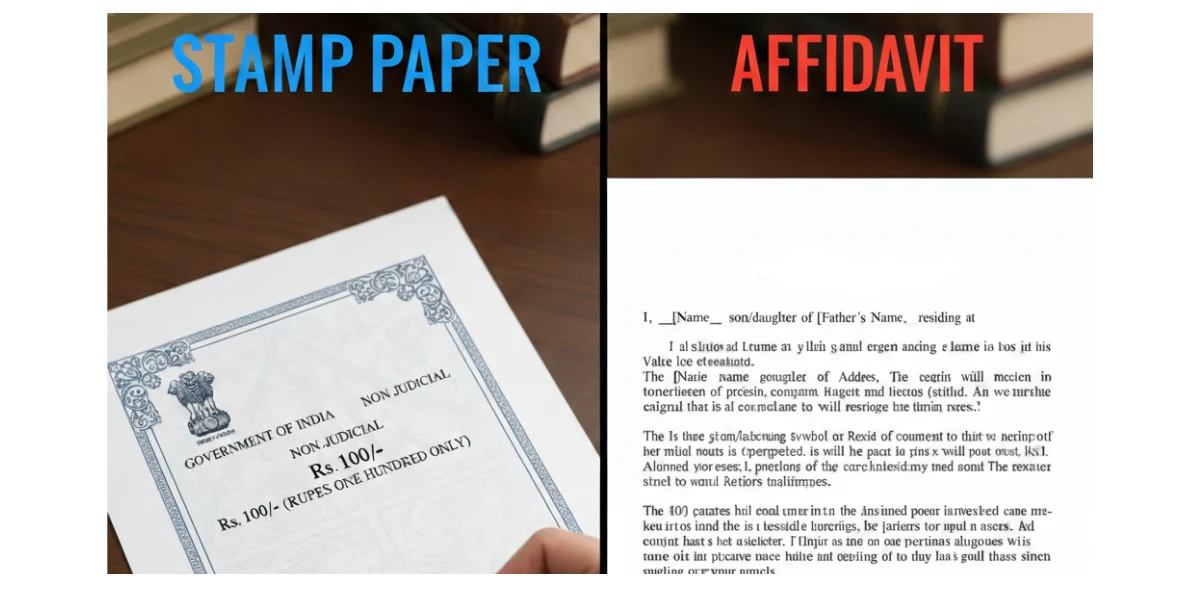 Difference Between Stamp Paper and Affidavit: Purpose, Uses and Documentation in India 2026