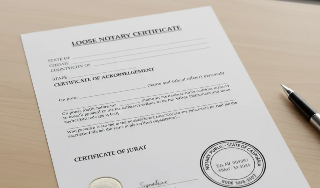 Loose Notary Certificate: Meaning, Uses and Ricks in India 2026